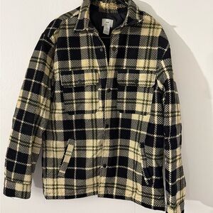 Warm black and white checkered Coat